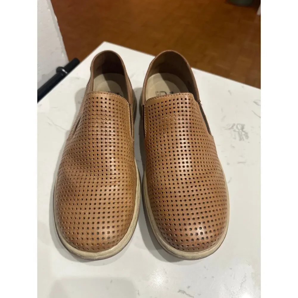 Men's Rieker 17376-25 Randall 76 Toffee/Cinnamon Leather Slip-On, Size 42, EUC